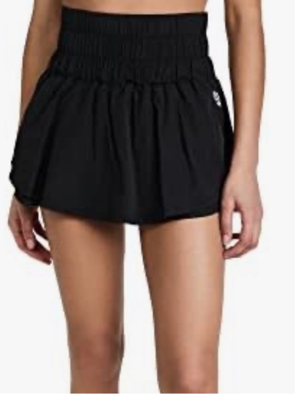 FP Movement by Free People Black High-Waist Get Your Flirt On Athletic Skort